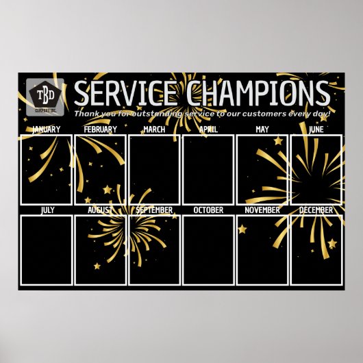 De de fotovertoningswerknemer van het vuurwerk van poster (Voorkant)