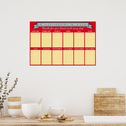 De de fotowerknemer van de de kleurenwerknemer van poster (Keuken)