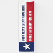 De de gebeurtenisbanner van de vlag Texas met uw i Spandoek (Verticaal)