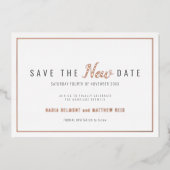 De de gebeurtenisverandering van het huwelijk spar folie uitnodiging (Voorkant)