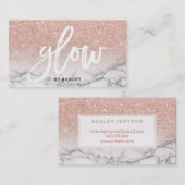 De de gloedtypografie van de make-up nam goud visitekaartje (Voorkant / Achterkant)