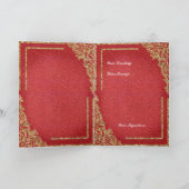 De de Gouden Duif & Hulst van Kerstmis Feestdagen Kaart (Binnen)