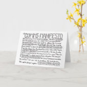 De de groetenkaart van het Manifest Comms Kaart (Gele Bloem)