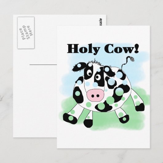 De de heilige T-shirts en Giften van de Koe Briefkaart (Voorkant / Achterkant)