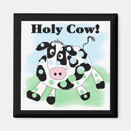 De de heilige T-shirts en Giften van de Koe Magneet (Voorkant)