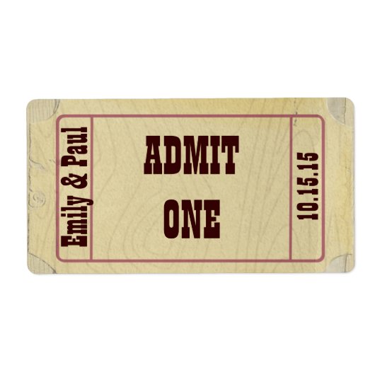 De de kaartenstijl van de Sticker van het huwelijk (Voorkant)