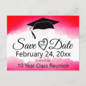 De de klassenReünie van de Rode Waterverf van de d Briefkaart (Voorkant)