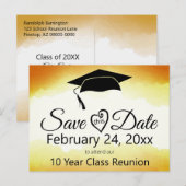 De de klassenreünie van de waterverf sparen de Sja Briefkaart (Voorkant / Achterkant)