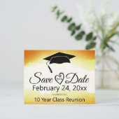 De de klassenreünie van de waterverf sparen de Sja Briefkaart (Staand voorkant)