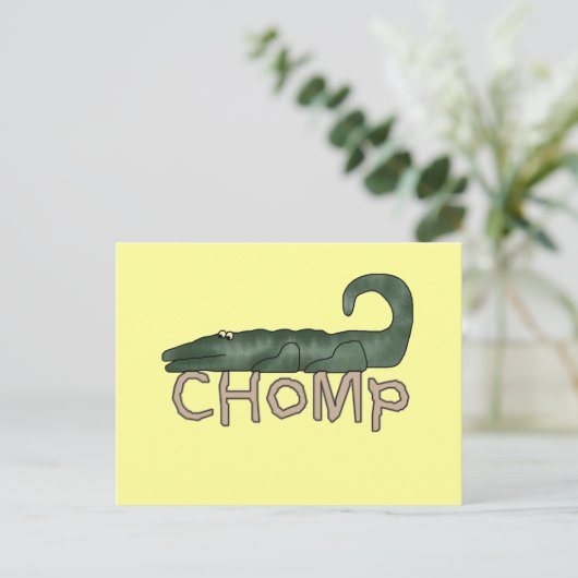 De de KrokodilleT-shirts en Giften van Chomp Briefkaart (Staand voorkant)
