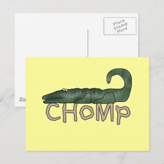 De de KrokodilleT-shirts en Giften van Chomp Briefkaart (Voorkant / Achterkant)