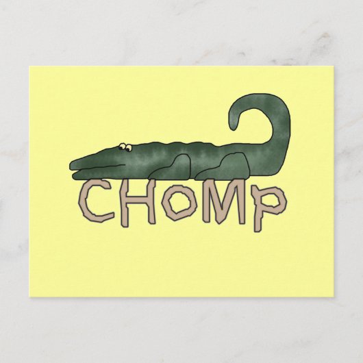 De de KrokodilleT-shirts en Giften van Chomp Briefkaart (Voorkant)
