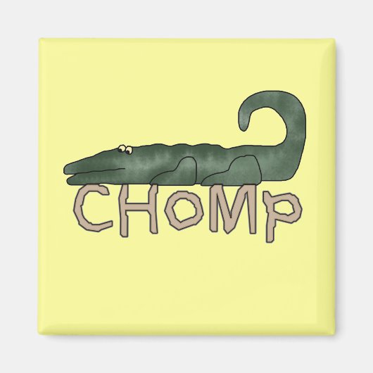 De de KrokodilleT-shirts en Giften van Chomp Magneet (Voorkant)