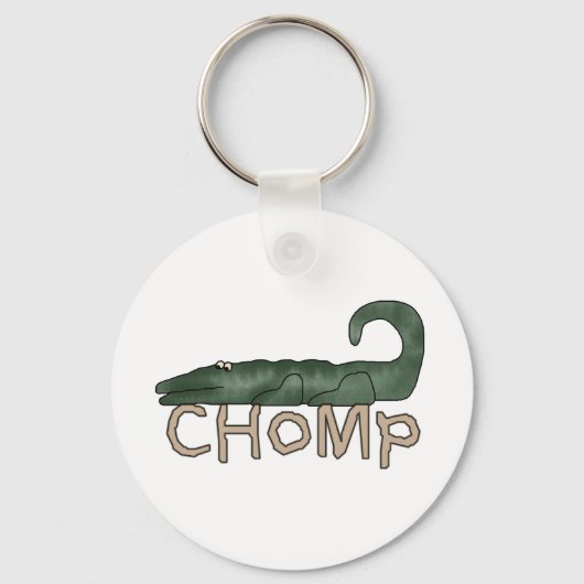 De de KrokodilleT-shirts en Giften van Chomp Sleutelhanger (Voorkant)