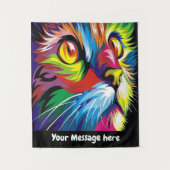 De de kunstkat van de pop van de Retro voegt beric Wandkleed (Voorkant)