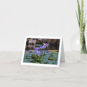 DE DE "LAVENDEL-BLAUWE BLOESEMS VAN LOTUS EN KAART