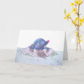 De de leuke Mol en Molshoop van de Cartoon Kaart (Gele Bloem)