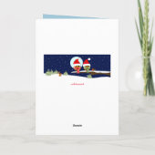 De de leuke Pinguïn van het Hockey van Kerstmis & Feestdagen Kaart (Achterkant)