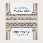 De de lijstkaart van de partijdouane van de partij visitekaartje (Buitenkant ongevouwen)