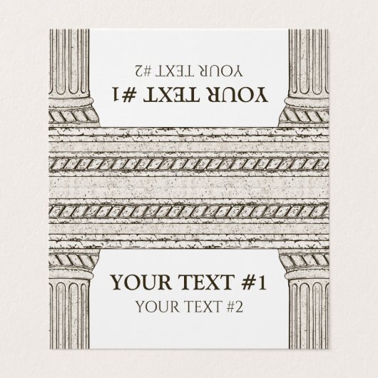 De de lijstkaart van de partijdouane van de partij visitekaartje (Buitenkant ongevouwen)