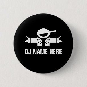 De de naamknopen van DJ van de douane voor de Schi Ronde Button 5,7 Cm