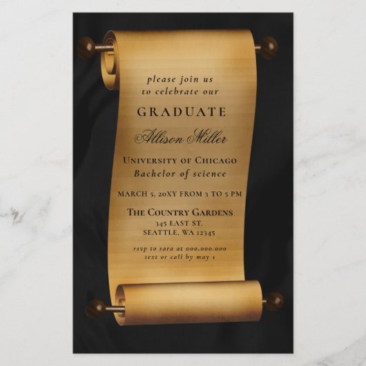 De de partijUitnodiging van de de scrolleringspart (Voorkant)