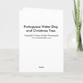 De de Portugese Hond en Kerstboom van het Water Feestdagen Kaart (Achterkant)