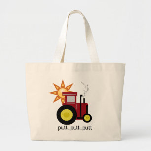 De de rode T-shirts en Giften van de Tractor van Grote Tote Bag