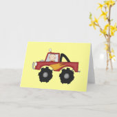 De de rode T-shirts en Giften van de Vrachtwagen Kaart (Gele Bloem)