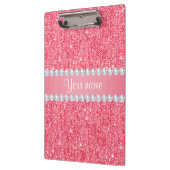 De de Roze Lovertjes en Diamanten van Faux Klembord (Links)
