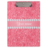 De de Roze Lovertjes en Diamanten van Faux Klembord (Voorkant)