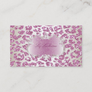 De de roze luipaard/champagne van PixDezines Visitekaartje