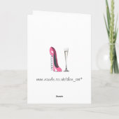 De de roze Schoen van de Stiletto van de Kaart (Achterkant)