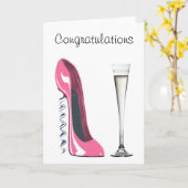 De de roze Schoen van de Stiletto van de Kaart (Gele Bloem)