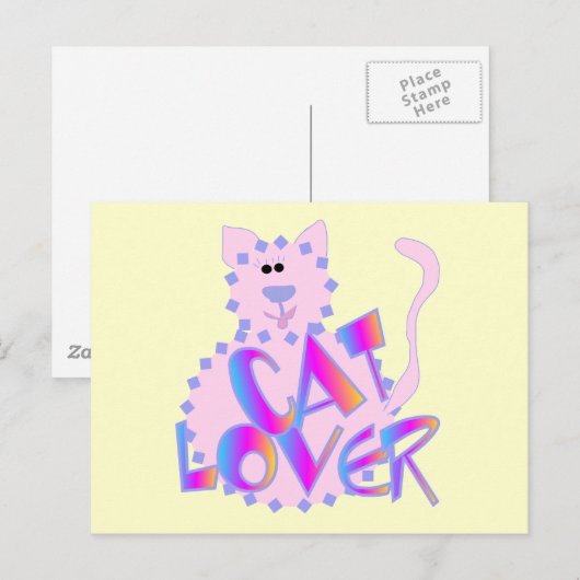 De de roze T-shirts en Giften van de Minnaar van Briefkaart (Voorkant / Achterkant)