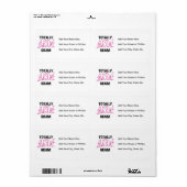 De de Roze T-shirts en Giften van het totaal Etiket (Full Sheet)