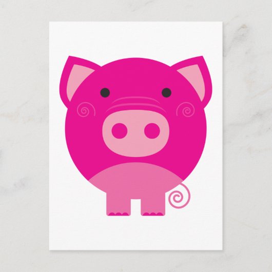 De de roze T-shirts en Giften van het Varken Briefkaart (Voorkant)