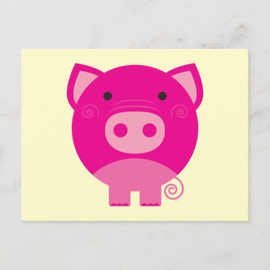 De de roze T-shirts en Giften van het Varken Briefkaart (Voorkant)