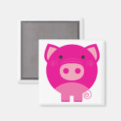 De de roze T-shirts en Giften van het Varken Magneet (Voorkant / Achterkant)