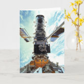 De de RuimteTelescoop en astronauten van Hubble Kaart (Gele Bloem)