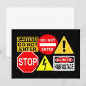 De de signaaluitnodiging van het verkeer - pas aan kaart (Voorkant / Achterkant)