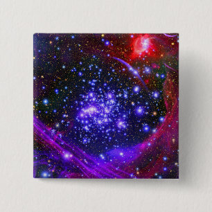 De de stercluster van Arches diep binnen de hub Vierkante Button 5,1 Cm