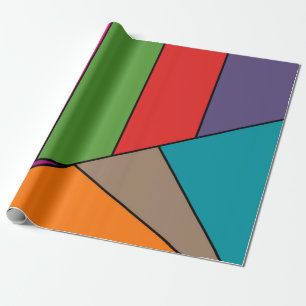 De de strependriehoeken van het MOZAÏEK kleurden Cadeaupapier