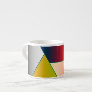 De de strependriehoeken van het MOZAÏEK kleurden Espresso Kop