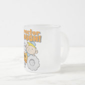 De de Taaie T-shirts en Giften van de tractor Matglas Koffiemok (Voorkant rechts)