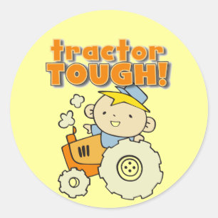 De de Taaie T-shirts en Giften van de tractor Ronde Sticker