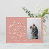 De de tekstfoto van het manuscript Kerstmis bewaar Feestdagenkaart (Staand voorkant)