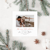 De de tekstfoto van het manuscript Kerstmis bewaar Feestdagenkaart