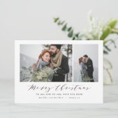 De de tekstfoto van het manuscript Kerstmis bewaar Feestdagenkaart (Staand voorkant)