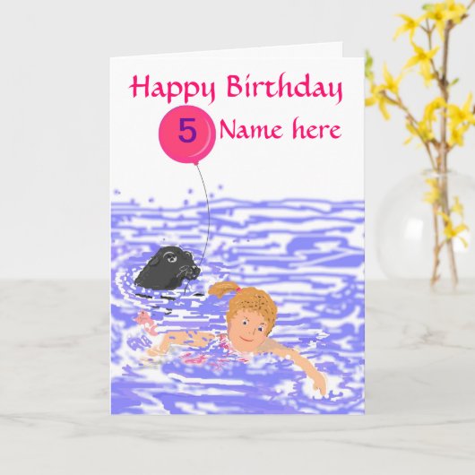 De de verjaardagskaart van het Meisje van de Kaart (Gele Bloem)